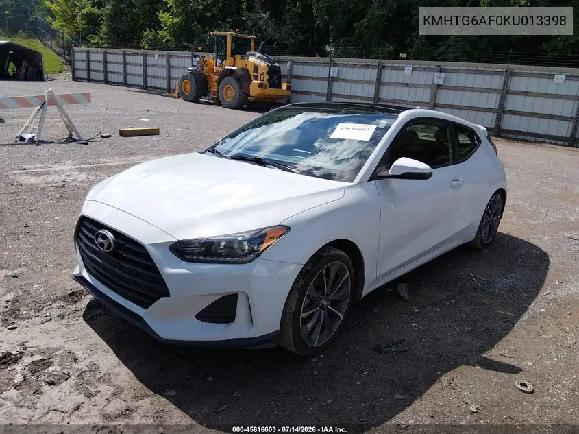 2019 Hyundai Veloster 2.0 Premium VIN: KMHTG6AF0KU013398 Lot: 45616603