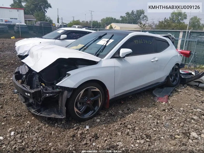 2019 Hyundai Veloster Turbo VIN: KMHTH6ABXKU009126 Lot: 45662905