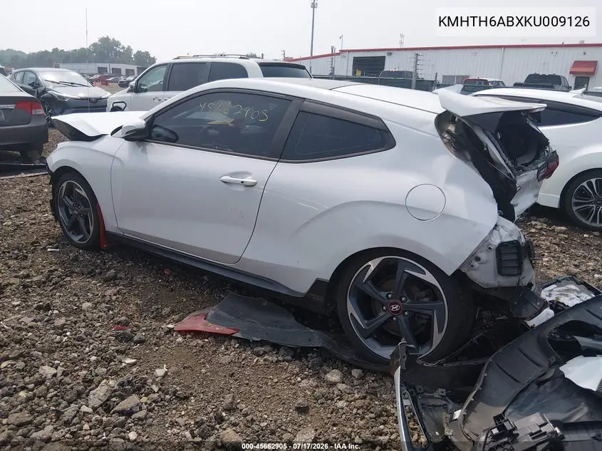 2019 Hyundai Veloster Turbo VIN: KMHTH6ABXKU009126 Lot: 45662905