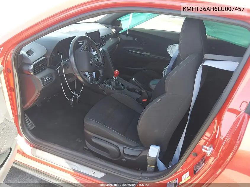 2020 Hyundai Veloster N VIN: KMHT36AH6LU007457 Lot: 45266062