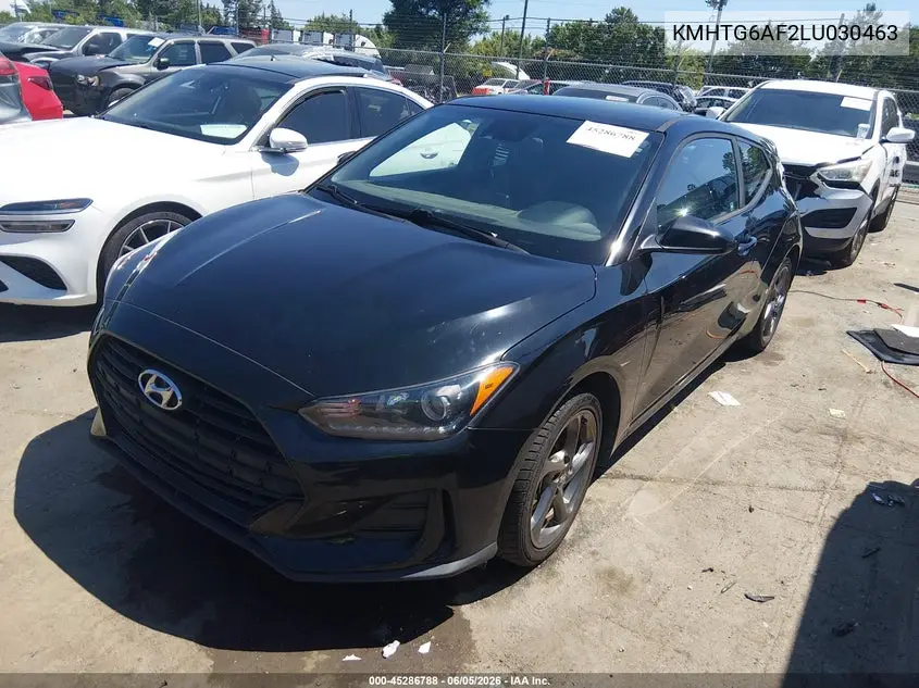 2020 Hyundai Veloster 2.0 VIN: KMHTG6AF2LU030463 Lot: 45286788