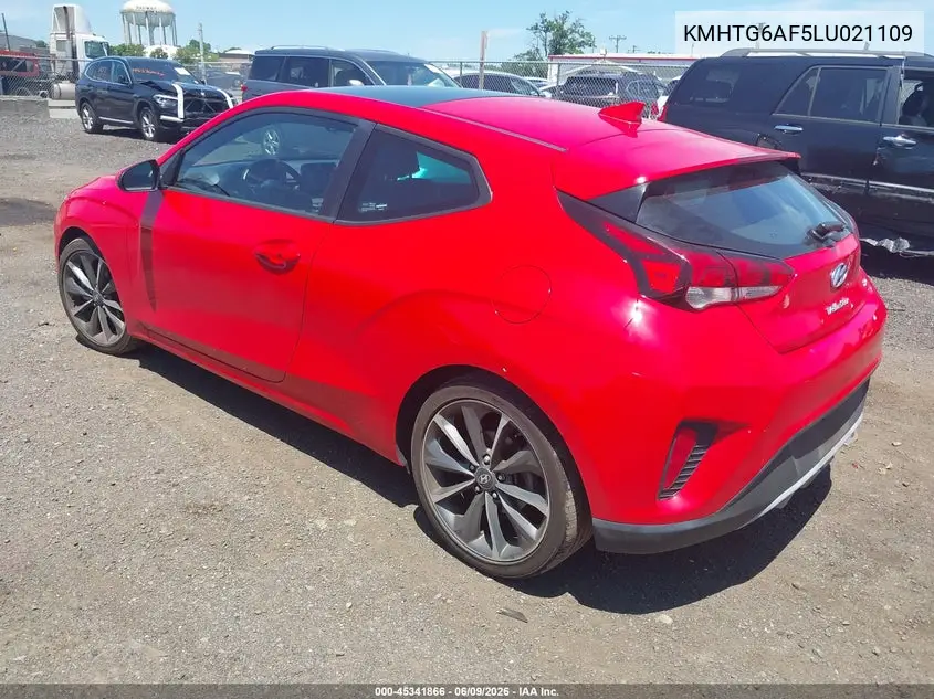 2020 Hyundai Veloster 2.0 Premium VIN: KMHTG6AF5LU021109 Lot: 45341866