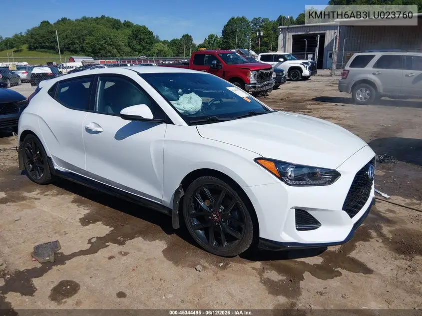 2020 Hyundai Veloster Turbo R-Spec VIN: KMHTH6AB3LU023760 Lot: 45344495