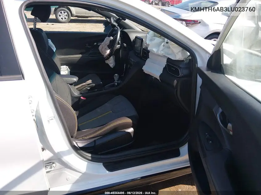 2020 Hyundai Veloster Turbo R-Spec VIN: KMHTH6AB3LU023760 Lot: 45344495