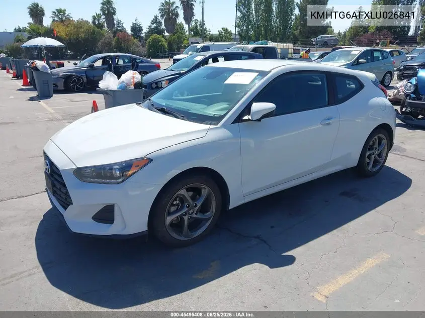 2020 Hyundai Veloster 2.0 VIN: KMHTG6AFXLU026841 Lot: 45495408