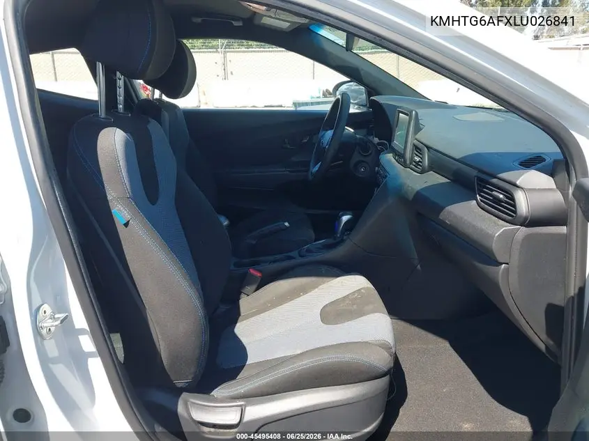 2020 Hyundai Veloster 2.0 VIN: KMHTG6AFXLU026841 Lot: 45495408
