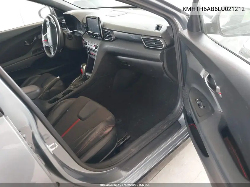 2020 Hyundai Veloster Turbo VIN: KMHTH6AB6LU021212 Lot: 45533637