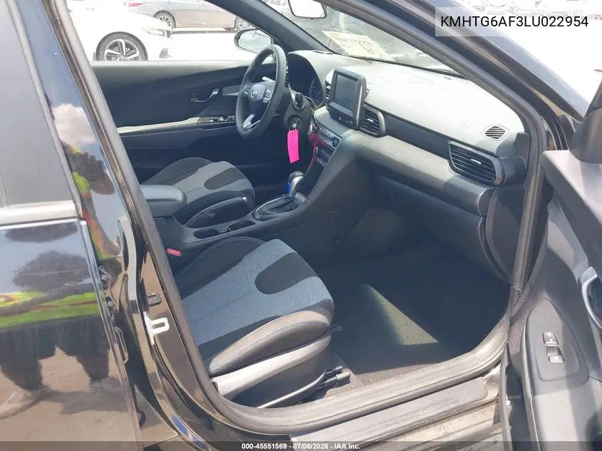 2020 Hyundai Veloster 2.0 VIN: KMHTG6AF3LU022954 Lot: 45551569