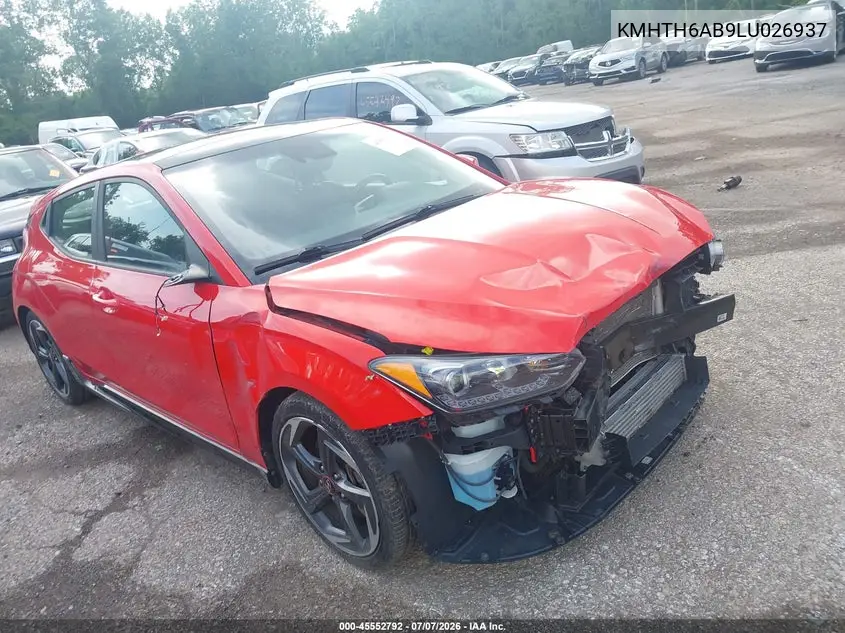 2020 Hyundai Veloster Turbo VIN: KMHTH6AB9LU026937 Lot: 45552792