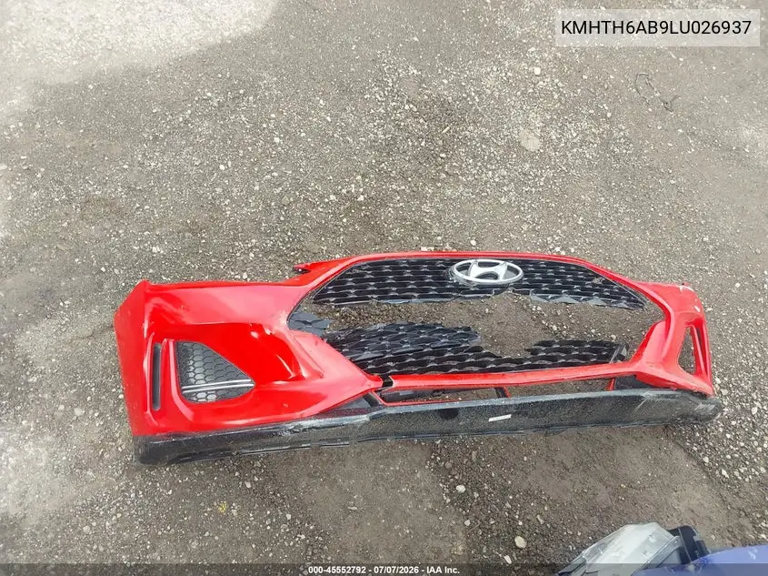 2020 Hyundai Veloster Turbo VIN: KMHTH6AB9LU026937 Lot: 45552792
