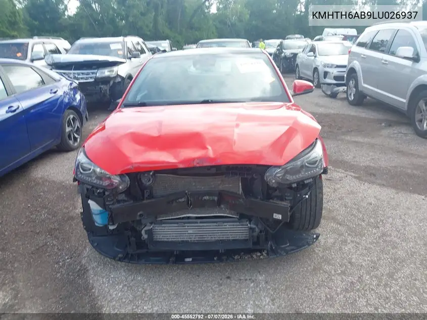 2020 Hyundai Veloster Turbo VIN: KMHTH6AB9LU026937 Lot: 45552792