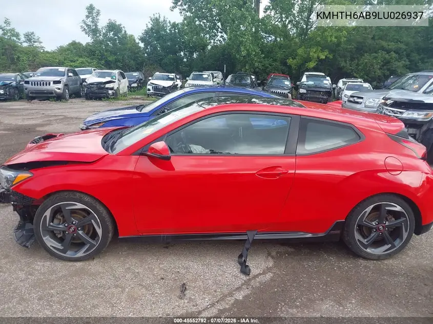 2020 Hyundai Veloster Turbo VIN: KMHTH6AB9LU026937 Lot: 45552792