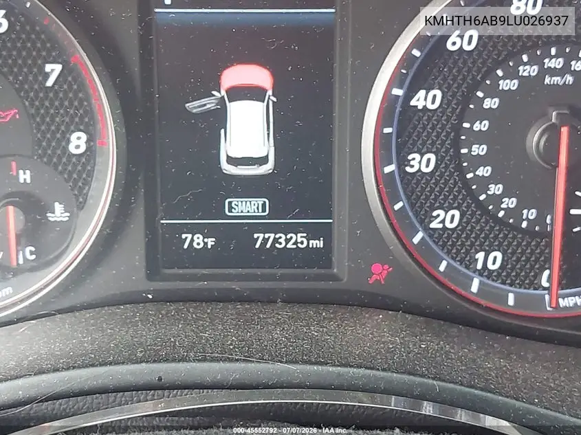 2020 Hyundai Veloster Turbo VIN: KMHTH6AB9LU026937 Lot: 45552792