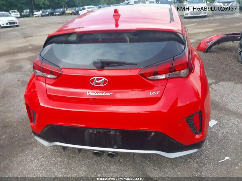 2020 Hyundai Veloster Turbo VIN: KMHTH6AB9LU026937 Lot: 45552792