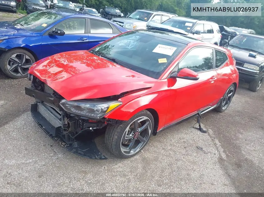 2020 Hyundai Veloster Turbo VIN: KMHTH6AB9LU026937 Lot: 45552792