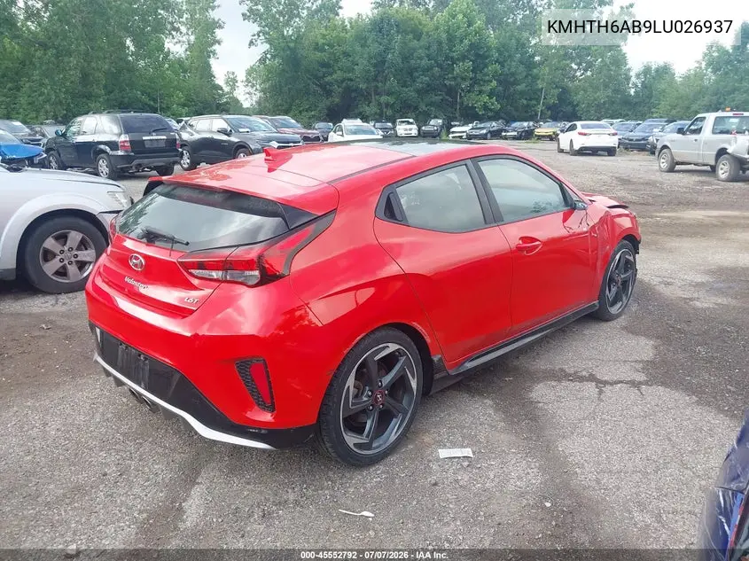 2020 Hyundai Veloster Turbo VIN: KMHTH6AB9LU026937 Lot: 45552792