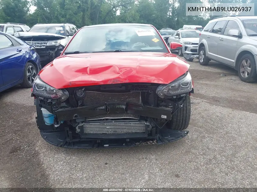 2020 Hyundai Veloster Turbo VIN: KMHTH6AB9LU026937 Lot: 45552792