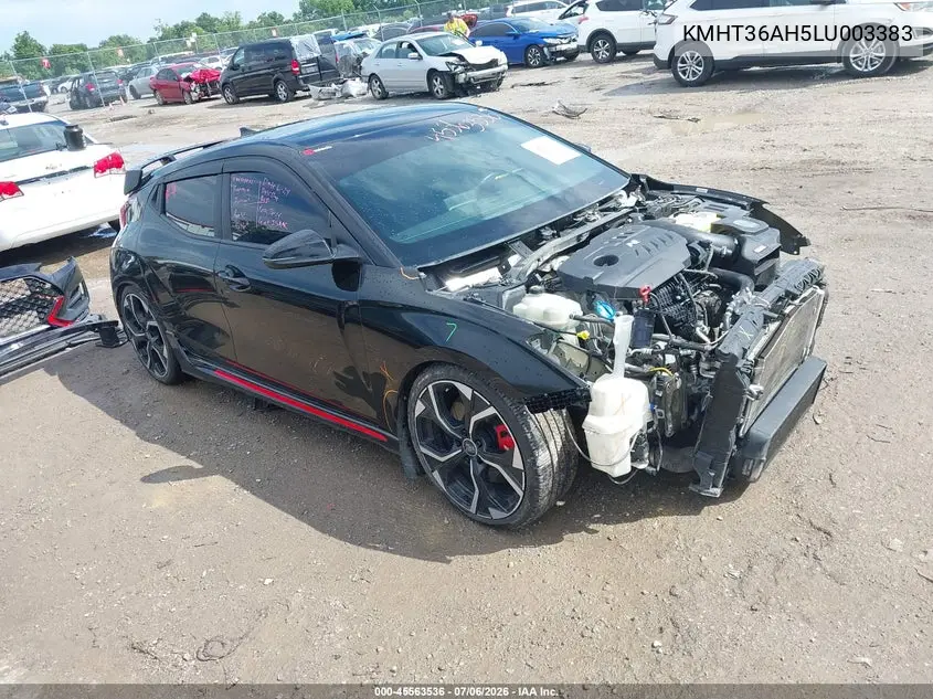 2020 Hyundai Veloster N VIN: KMHT36AH5LU003383 Lot: 45563536