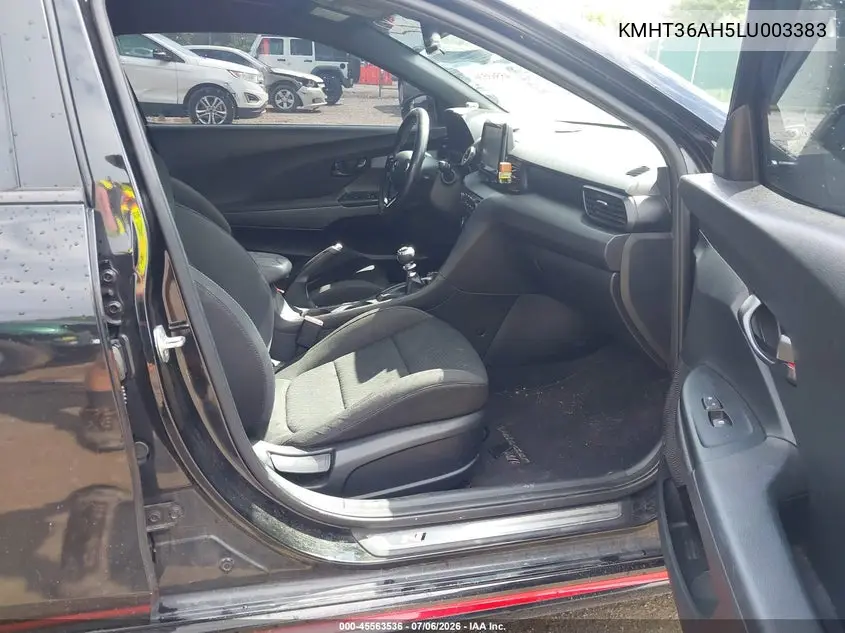 2020 Hyundai Veloster N VIN: KMHT36AH5LU003383 Lot: 45563536