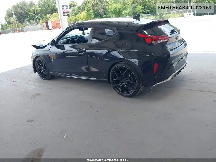 2020 Hyundai Veloster Turbo VIN: KMHTH6AB4LU023959 Lot: 45564472