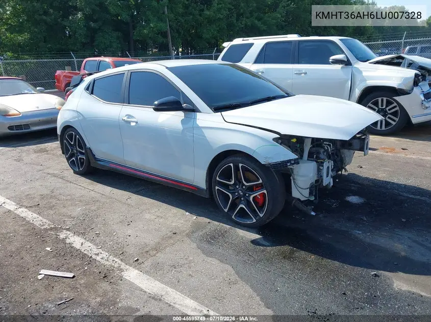 2020 Hyundai Veloster N VIN: KMHT36AH6LU007328 Lot: 45595749