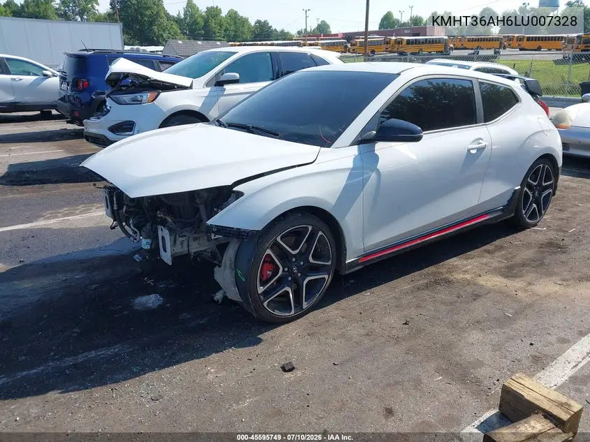 2020 Hyundai Veloster N VIN: KMHT36AH6LU007328 Lot: 45595749