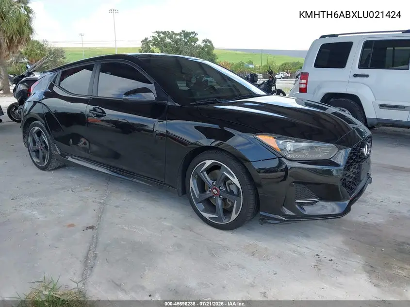 2020 Hyundai Veloster Turbo VIN: KMHTH6ABXLU021424 Lot: 45696238