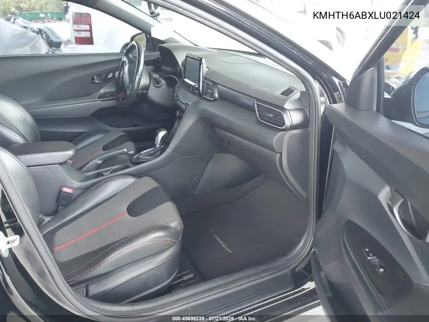 2020 Hyundai Veloster Turbo VIN: KMHTH6ABXLU021424 Lot: 45696238