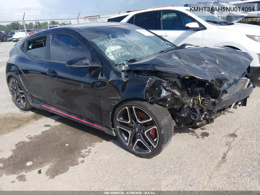 2022 Hyundai Veloster N VIN: KMHT36AH5NU014094 Lot: 45560720