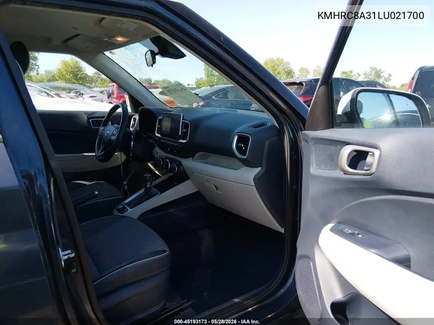 2020 Hyundai Venue Denim VIN: KMHRC8A31LU021700 Lot: 45193173