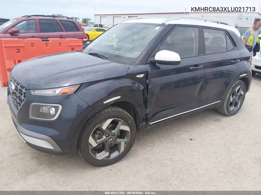 2020 Hyundai Venue Denim VIN: KMHRC8A3XLU021713 Lot: 45417702