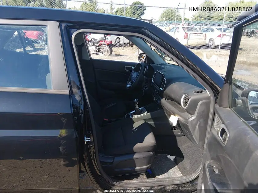 2020 Hyundai Venue Se VIN: KMHRB8A32LU028562 Lot: 45447736