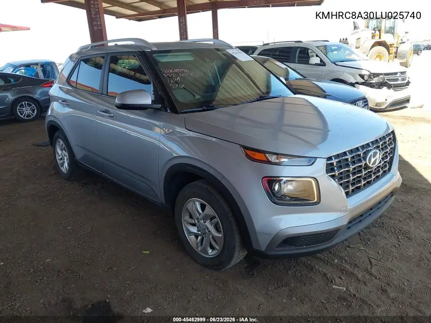 2020 Hyundai Venue Sel VIN: KMHRC8A30LU025740 Lot: 45462999
