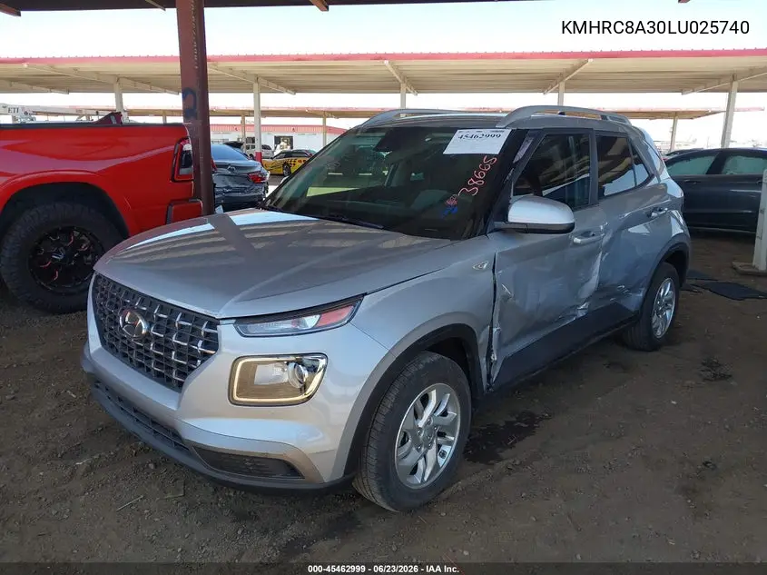 2020 Hyundai Venue Sel VIN: KMHRC8A30LU025740 Lot: 45462999
