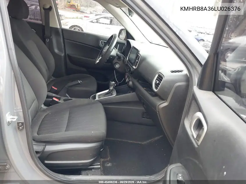 2020 Hyundai Venue Se VIN: KMHRB8A36LU026376 Lot: 45466236