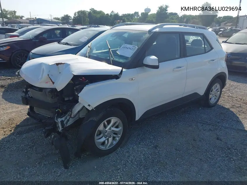 2020 Hyundai Venue Sel VIN: KMHRC8A36LU029694 Lot: 45543422