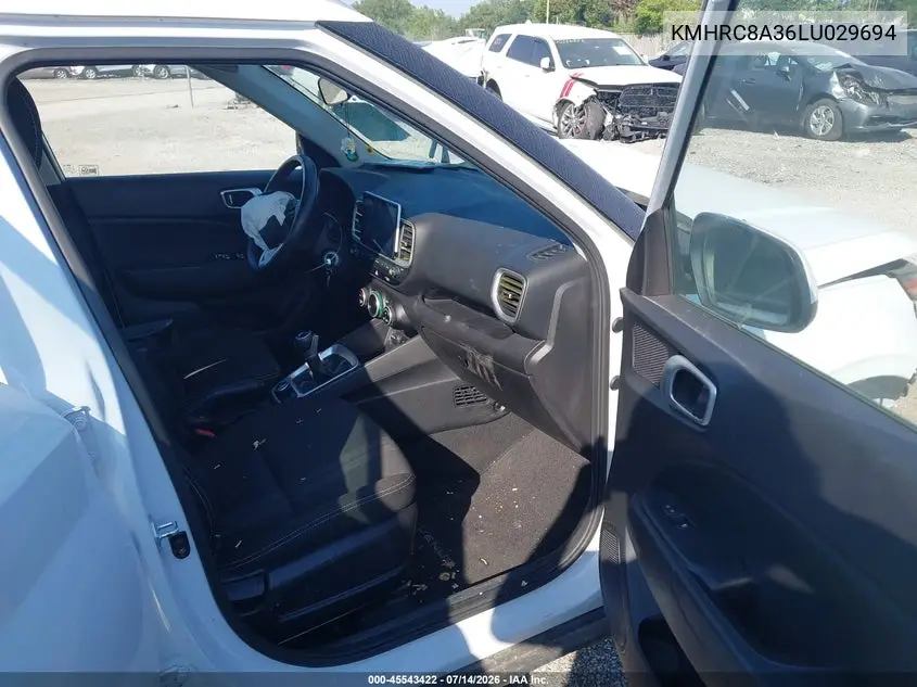 2020 Hyundai Venue Sel VIN: KMHRC8A36LU029694 Lot: 45543422