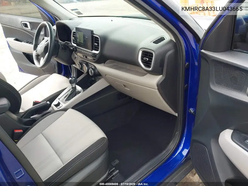2020 Hyundai Venue Sel VIN: KMHRC8A33LU043665 Lot: 45569486