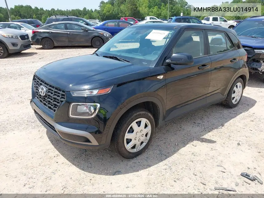 2020 Hyundai Venue Se VIN: KMHRB8A33LU014914 Lot: 45599425