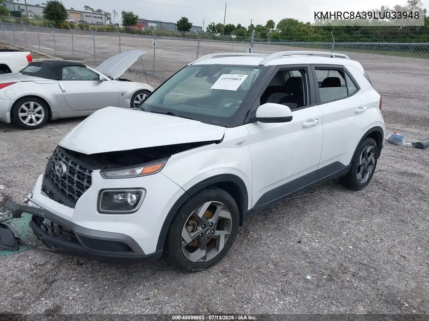 2020 Hyundai Venue Sel VIN: KMHRC8A39LU033948 Lot: 45599803