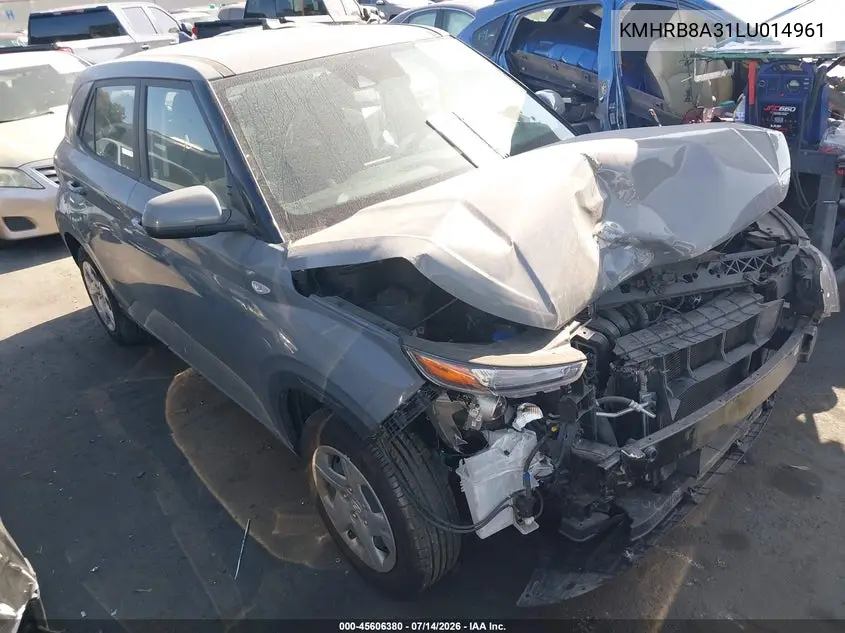 2020 Hyundai Venue Se VIN: KMHRB8A31LU014961 Lot: 45606380