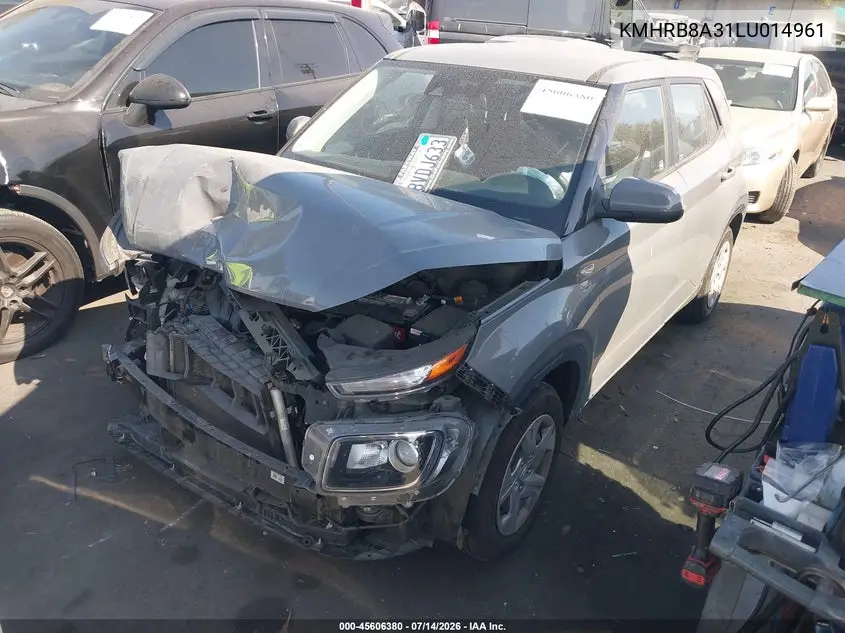 2020 Hyundai Venue Se VIN: KMHRB8A31LU014961 Lot: 45606380