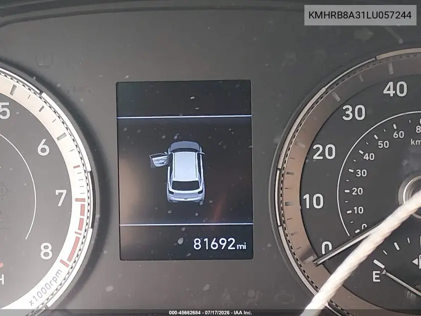 2020 Hyundai Venue Se VIN: KMHRB8A31LU057244 Lot: 45662684