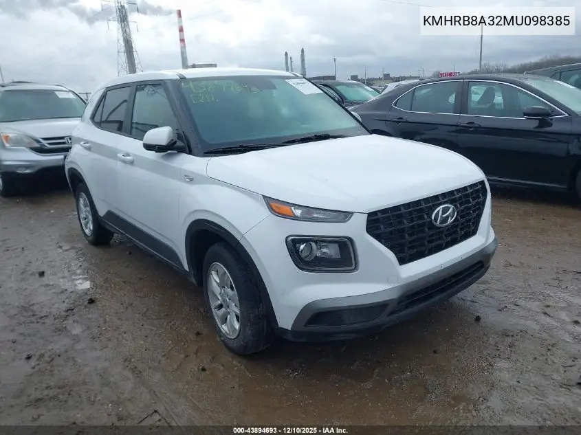 KMHRB8A32MU098385 2021 Hyundai Venue Se