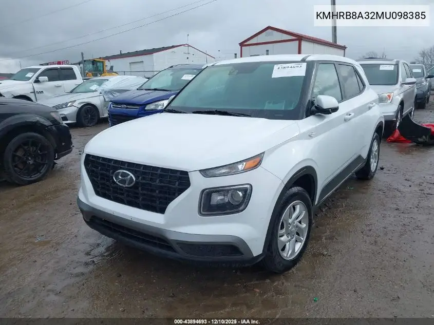 KMHRB8A32MU098385 2021 Hyundai Venue Se