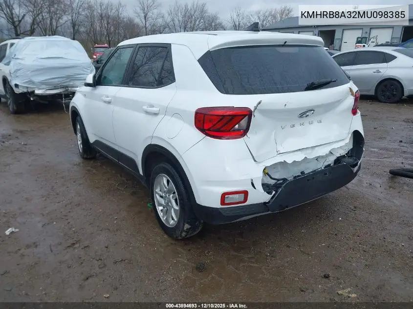 KMHRB8A32MU098385 2021 Hyundai Venue Se