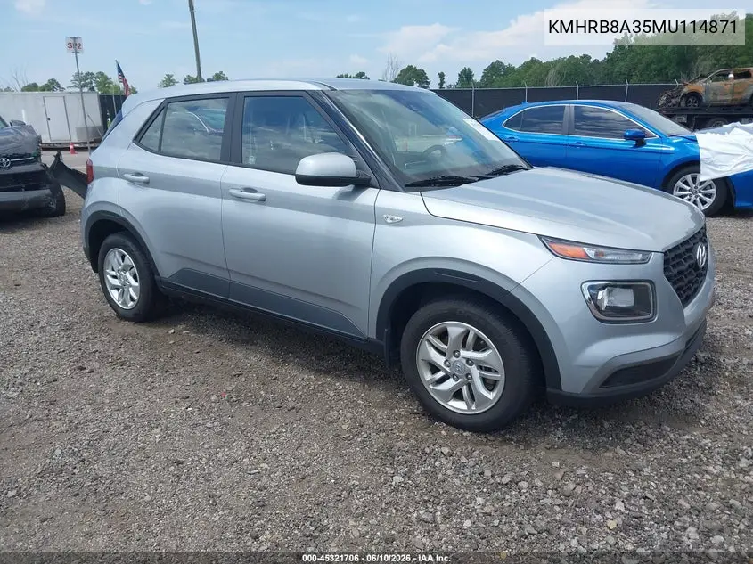 2021 Hyundai Venue Se VIN: KMHRB8A35MU114871 Lot: 45321706