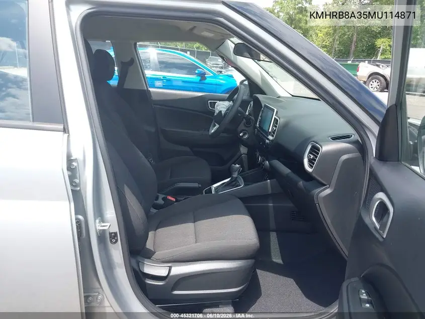2021 Hyundai Venue Se VIN: KMHRB8A35MU114871 Lot: 45321706