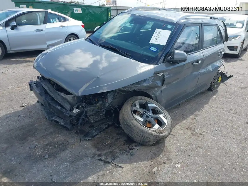 2021 Hyundai Venue Sel VIN: KMHRC8A37MU082311 Lot: 45336300