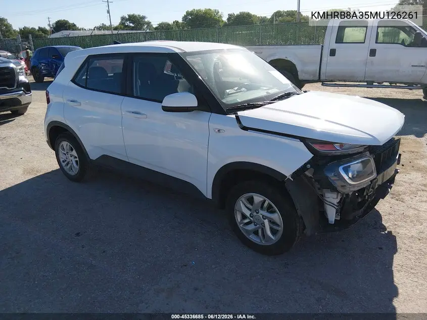 2021 Hyundai Venue Se VIN: KMHRB8A35MU126261 Lot: 45336685
